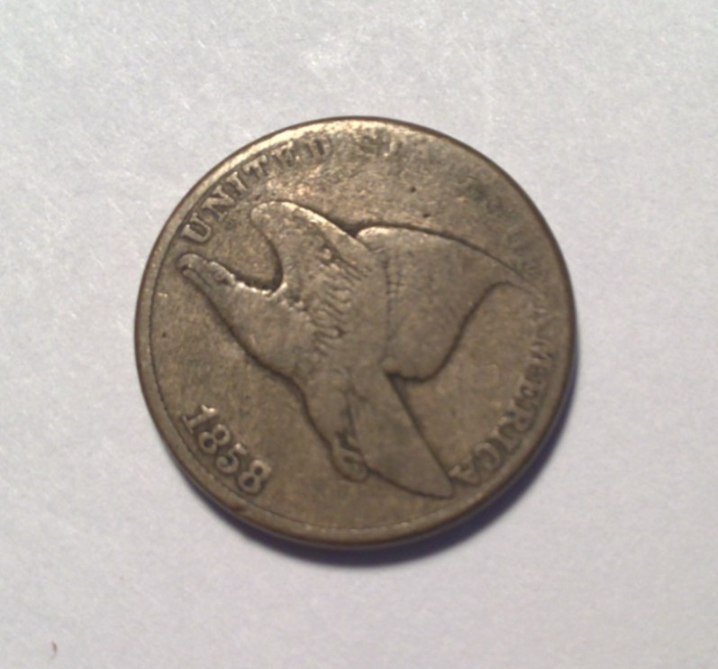 1858 Flying Eagle Cent, Large Letters, Circulated
