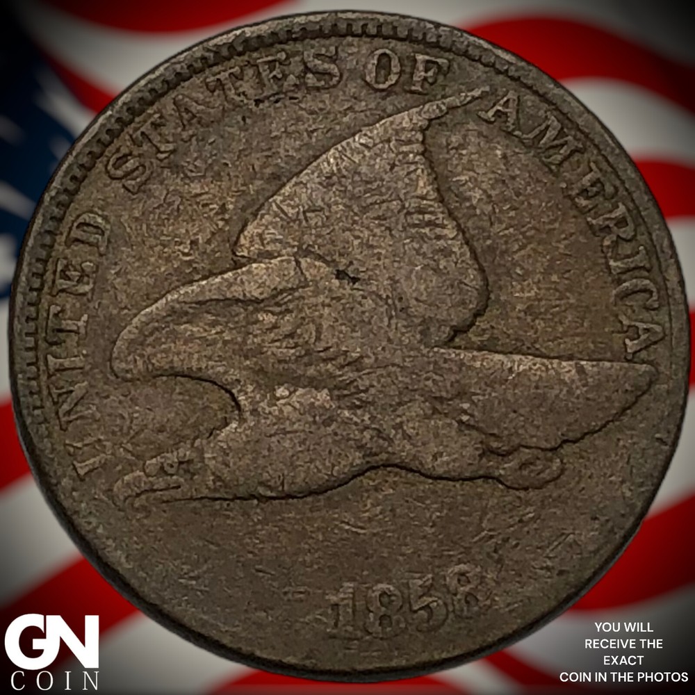 1858 Flying Eagle Cent Penny X9104