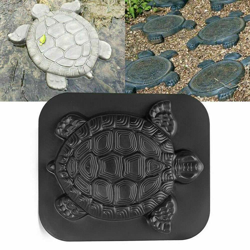 Turtle Concrete Plaster Mold Stepping Stone Cement Mould Garden Tortoise Mold
