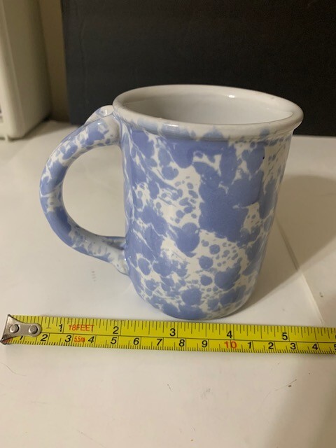 BENNINGTON POTTERY Agate Morning Glory Blue Coffee Tea Cup Mug