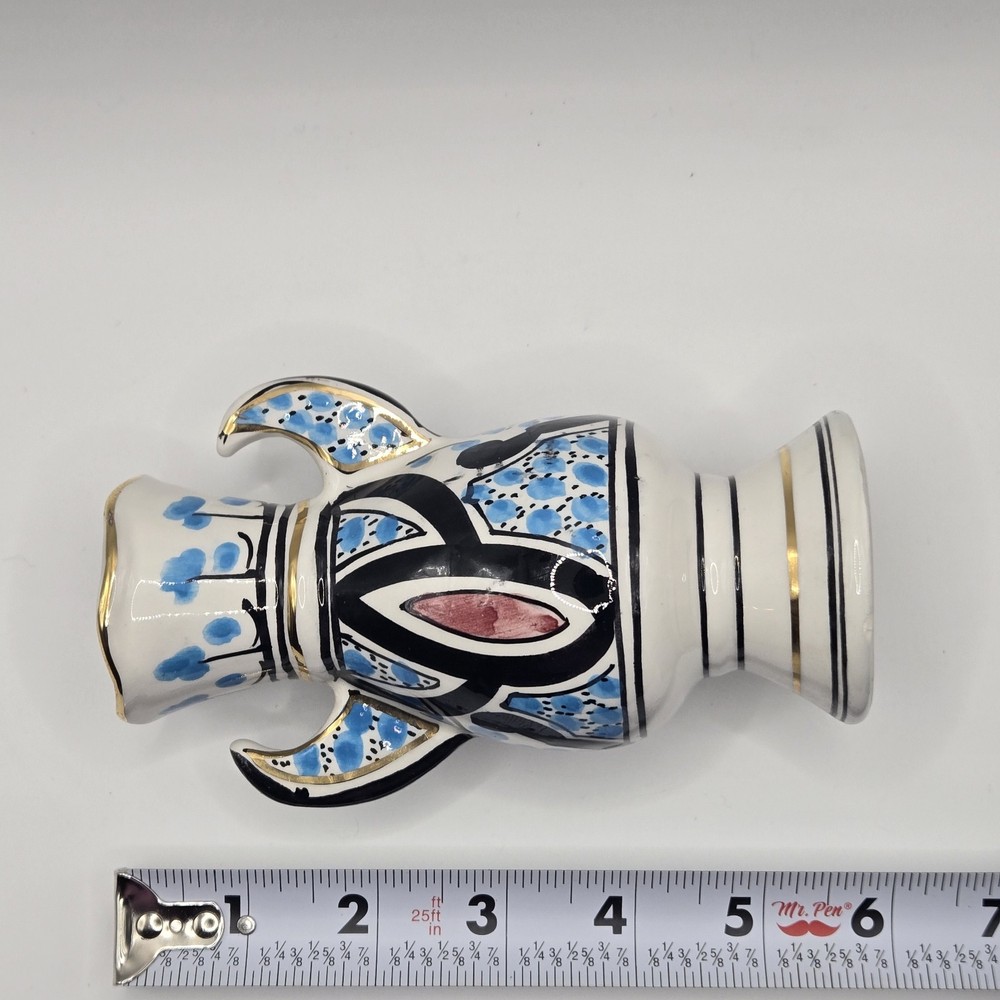 Azouz Kharraz Ceramic Horned Vase