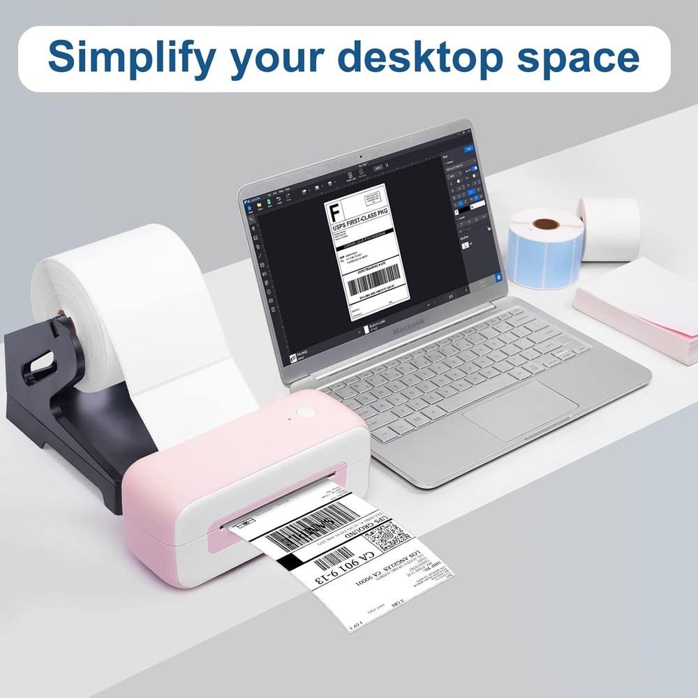 Phomemo Black Label Holder for Rolls and Fan-Fold Labels Shipping Label Printer