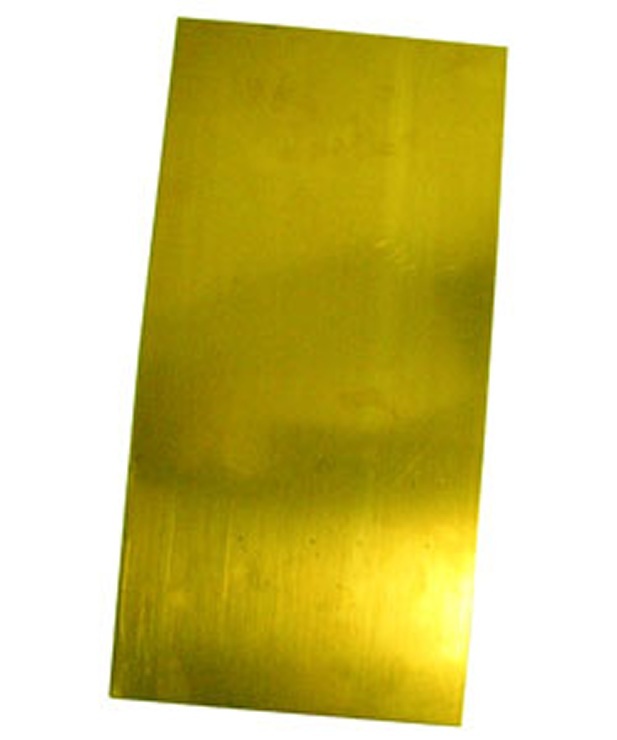 BRASS SHEET 24gauge 6 x 3 inch 0.51mm THICK