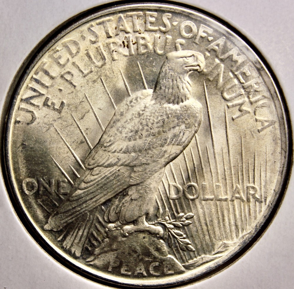 BU 1922 Peace Silver Dollar $1 — Doubled Wing! VAM-7A