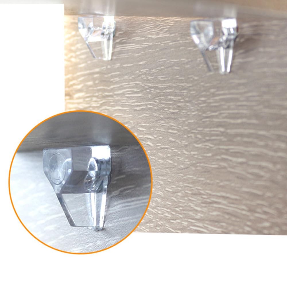 3 mm Shelf Support Peg Clear Plastic Cabinet Pins Holder...