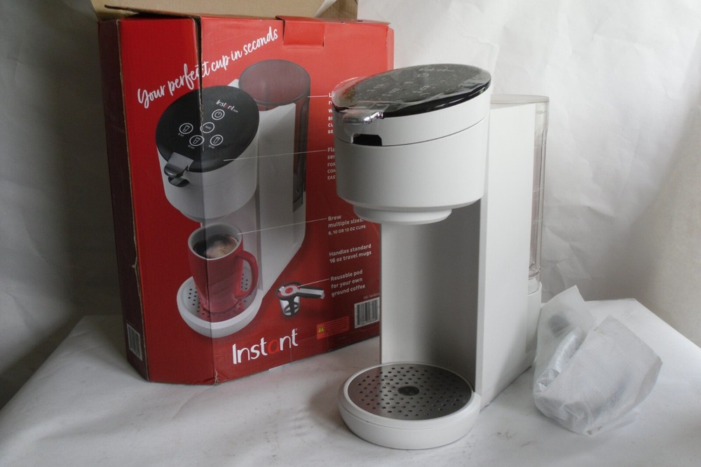 Instant Solo Coffee Maker K-cup or Ground, White