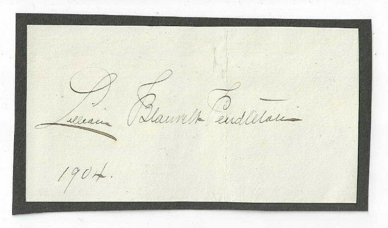 Lillian Blauvelt Pendleton Signed Clip 1904 / Autographed Opera Singer