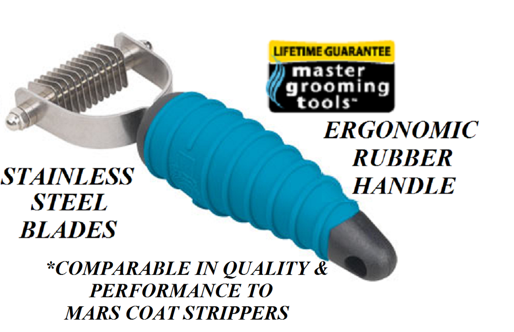 Master Grooming Tools 2pc SET PET STRIPPER TOOL Stripping DEMATTING RAKE Coat