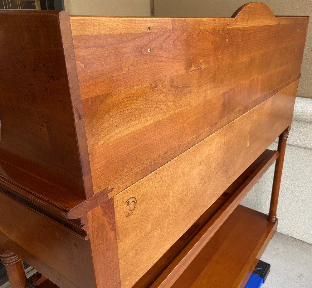 French Solid Cherry Wood Wine Bar, Server, Sideboard, Liquor Cabinet