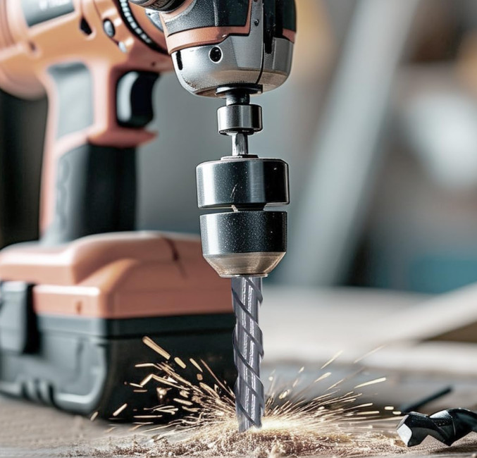 New Four-Flute Sawtooth Eccentric Drill Bit Set,4 Tooth Eccentric Drill Bit
