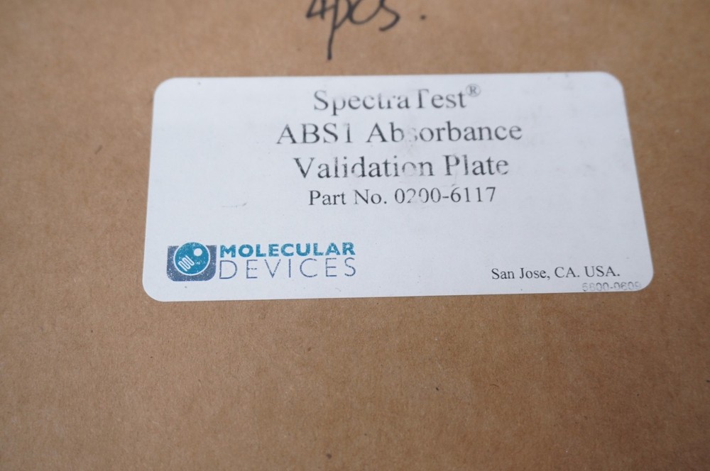Molecular Devices FL1 Validation Plate 0200-5060 and ABS1 Absorbance 0200-6117