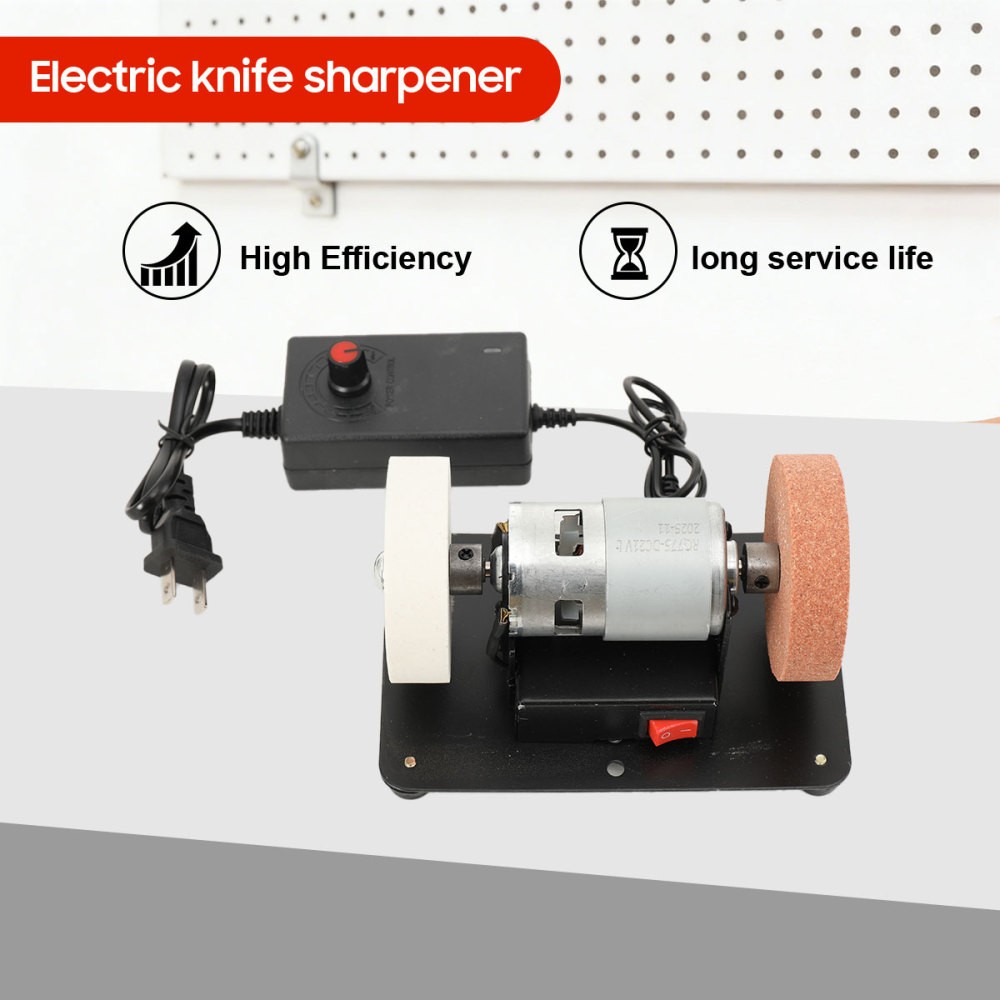Electric Benchtop Grind Sander Adjustable Variable Speed Table Grinding Machine