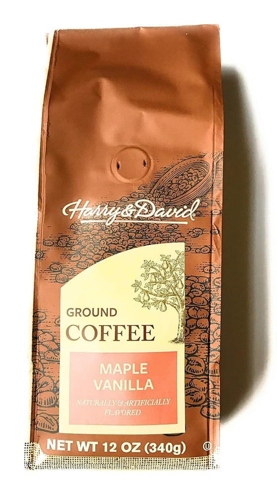 2 Pack - Harry & David Maple Vanilla Flavored Ground Coffee - 12 Ounce