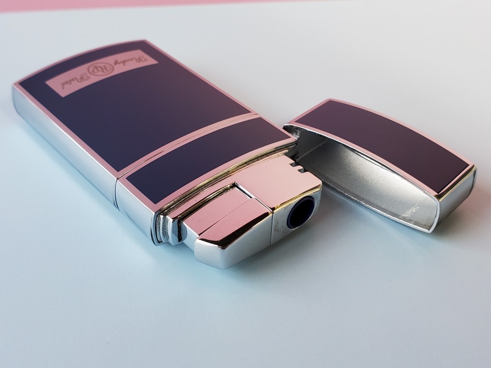 Rocky Patel H.E. Single Jet Cigar Torch Lighter - Midnight Blue & Chrome