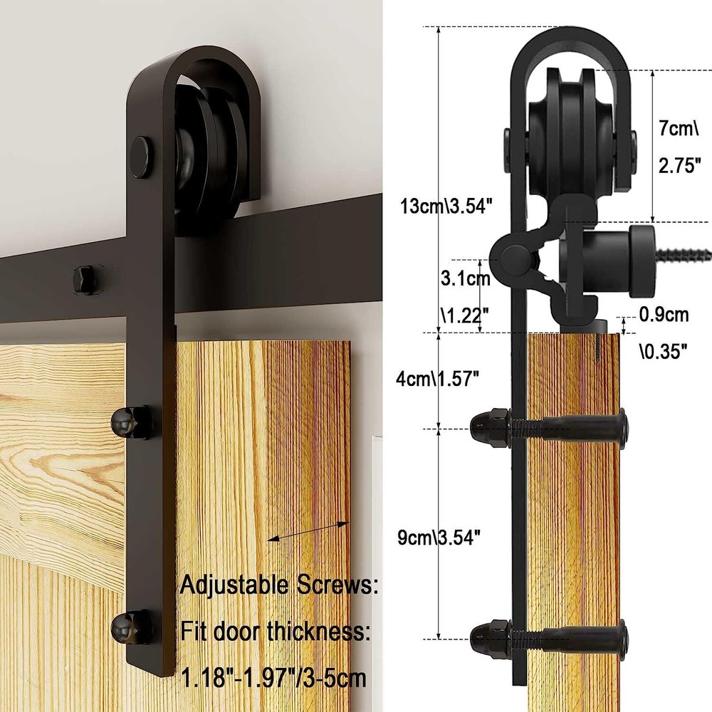 Sliding Barn Door Hardware Roller （NoTrack) Only 1 Pair Roller