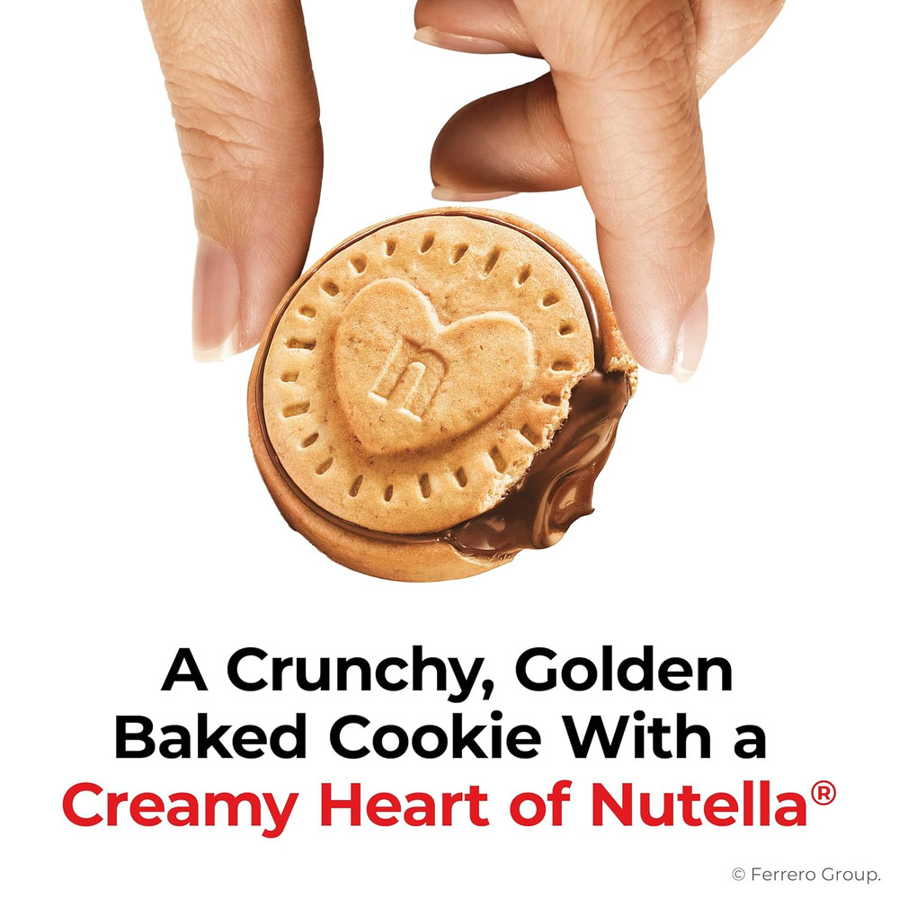 Biscuits Cookies Filled with Hazelnut Spread, Sweet Snack Pack, 9.7 Oz