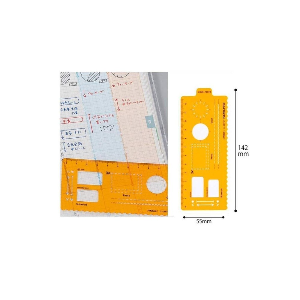 Kokuyo JIBUN_TECHO Goods, Template Stencil, Icon & Plan Version, Shared Size,...