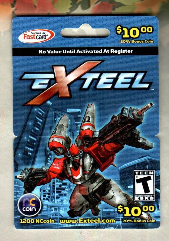 NCSOFT Exteel ( 2008 ) Gift Card ( $0 - NO VALUE - Collectible Only )