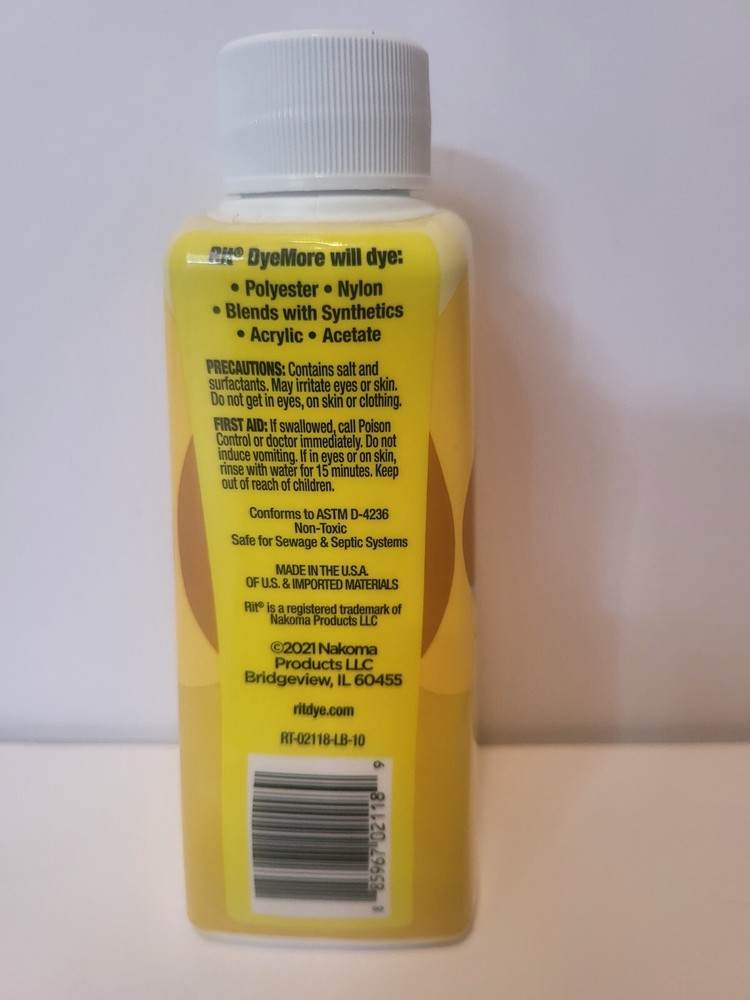 NEW UNOPENED Rit DyeMore Liquid - Daffodil Yellow, 7oz