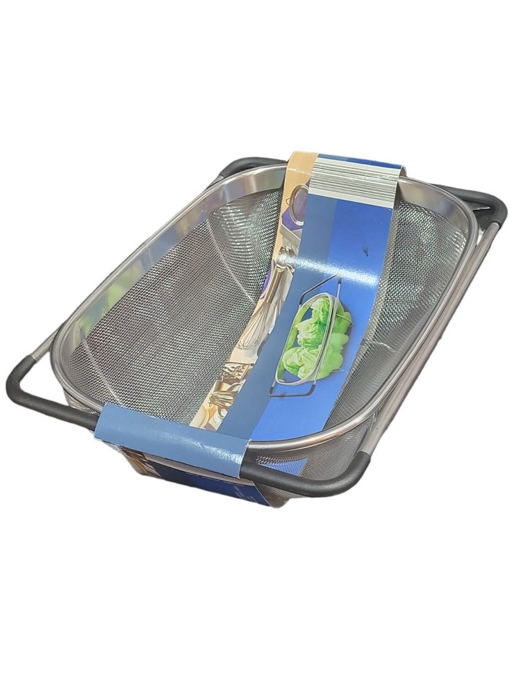 Crofton Extendable Stainless Steel Sink Colander Adjusts