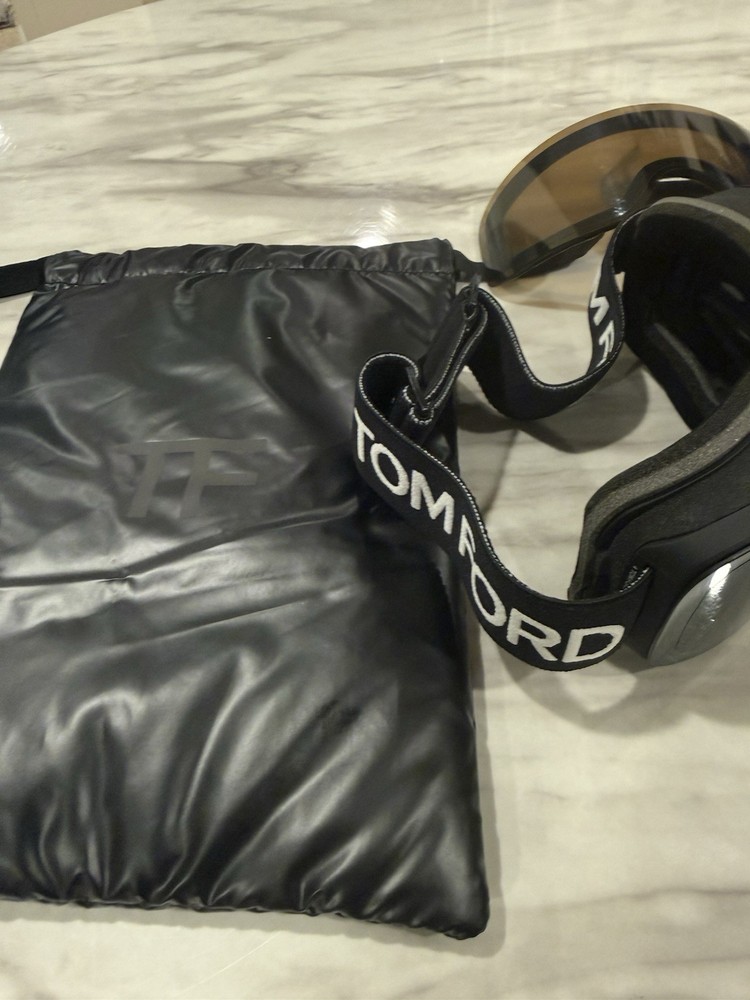 TOM FORD New Shield Ski Goggles Grey FF1124 0001C