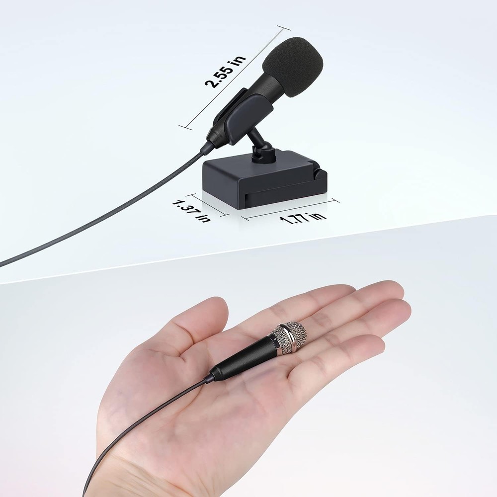 Mini Mic for iPhone, Android, Laptop – Vocal, Video, Podcast Use, Black