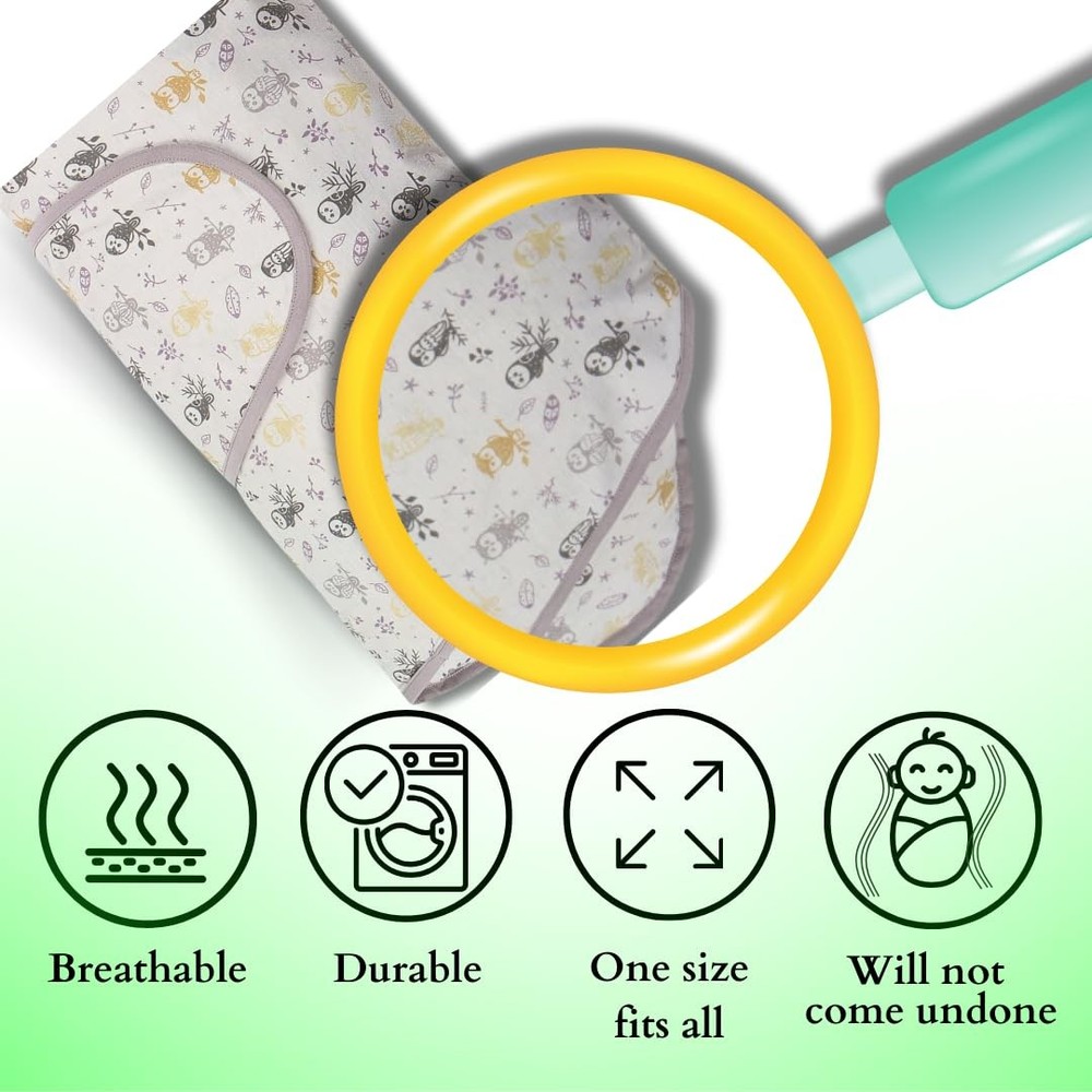 Miracle Blanket Swaddle Wrap – Help Your Newborn Sleep Longer – Soft & Secure...
