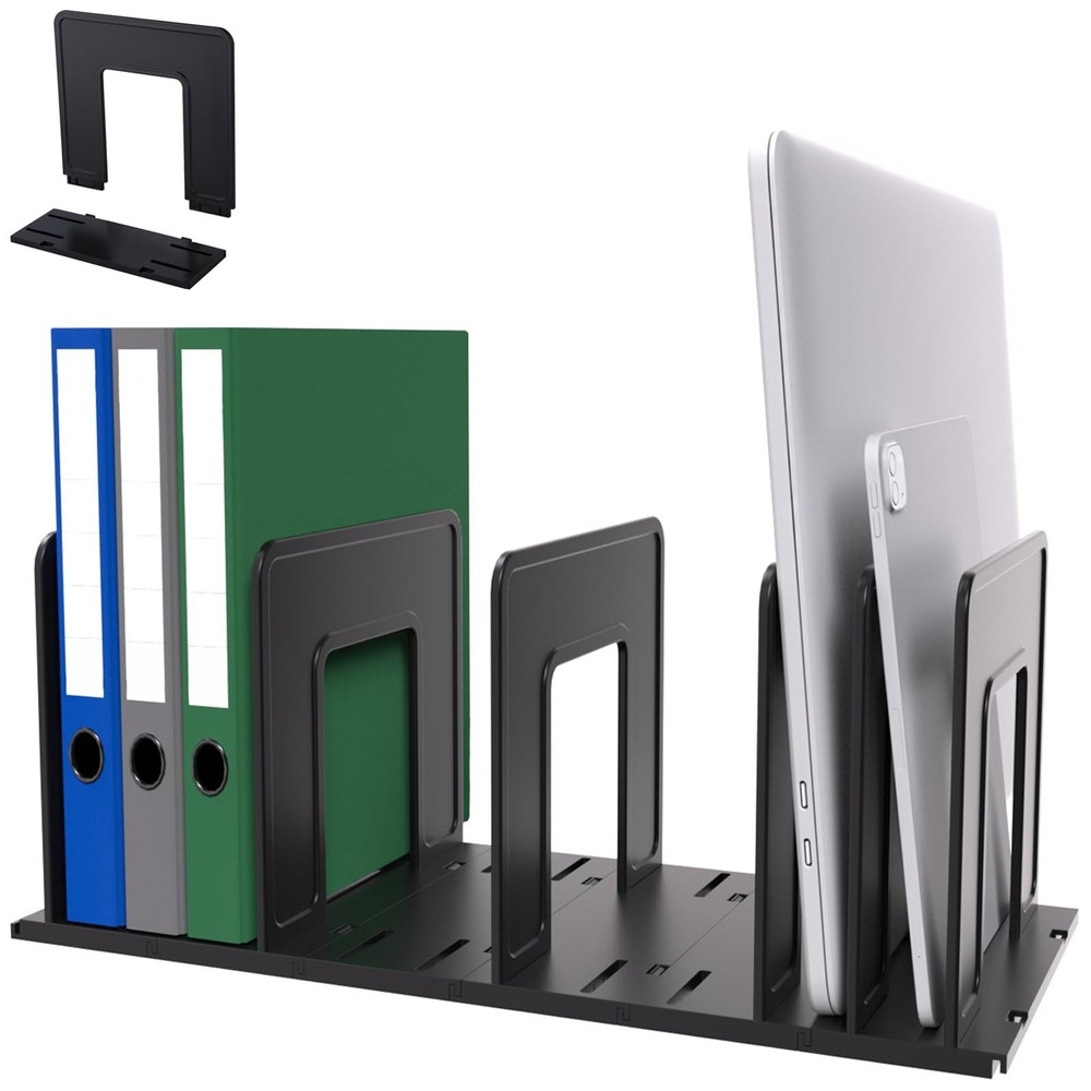 Adjustable Vertical File Sorter Sturdy Plastic Expandable Upright File Holder...