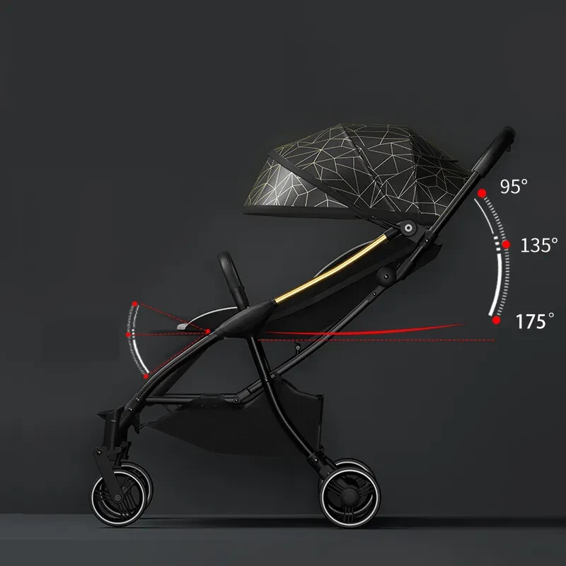 Lightweight Foldable Lay Flat Stroller Infant and Toddlers