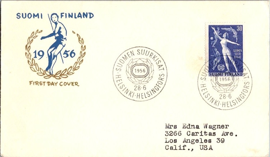 Finland Scott 340 Typewritten Address.