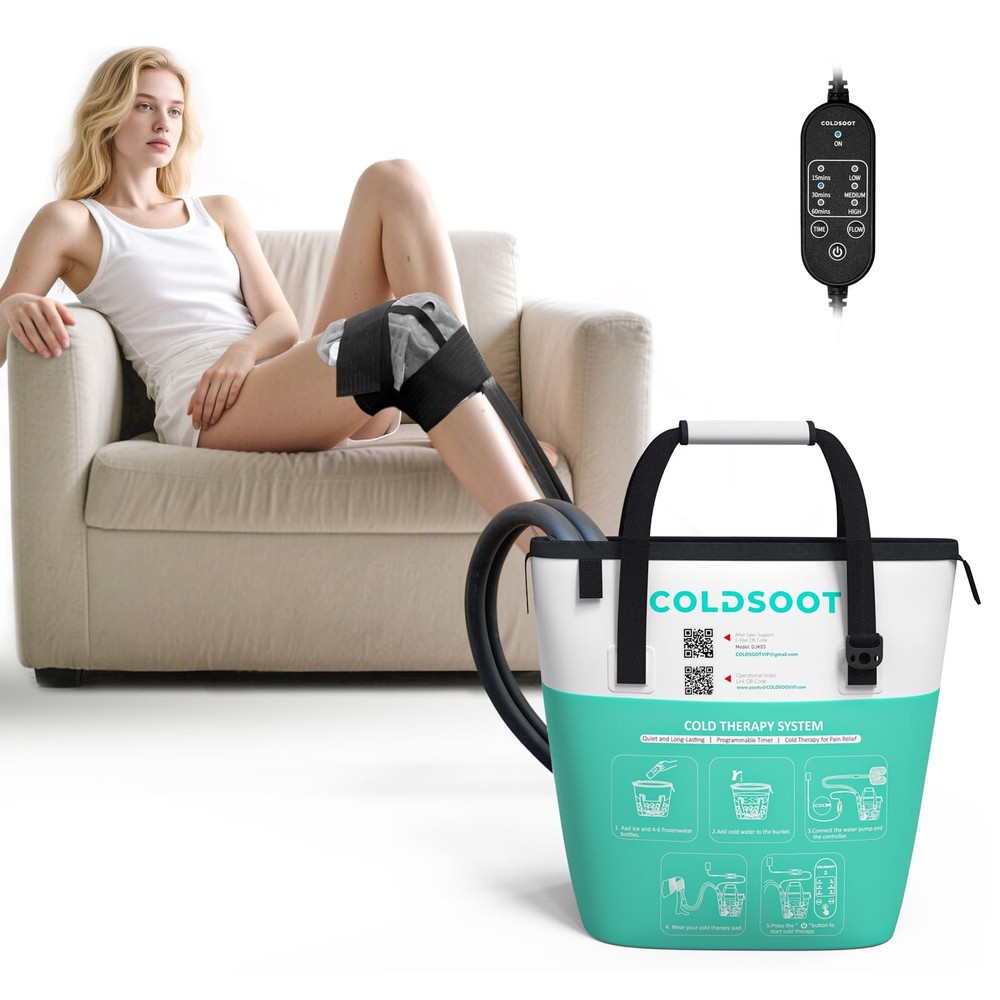 Cold Therapy Machine w/Timer Compact and Portable Ice Machine for Knee After ...