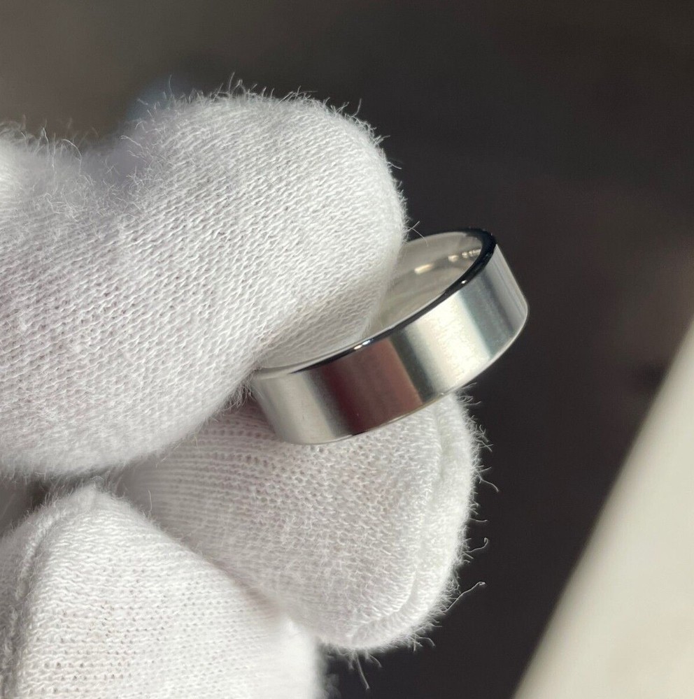 Low/Thin Flat Profile Ring, Titanium, Wedding Band, 6mm
