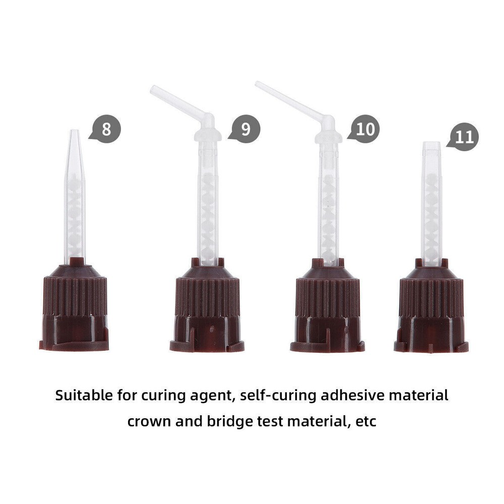 Silicone Rubber Dental Impression Mixing Tips Temporary Crowns Material Mix