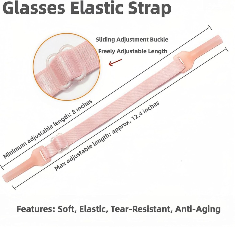 Adjustable Elastic Eyeglasses Strap Eyewear Retainers For Reading Glasses, Myopi
