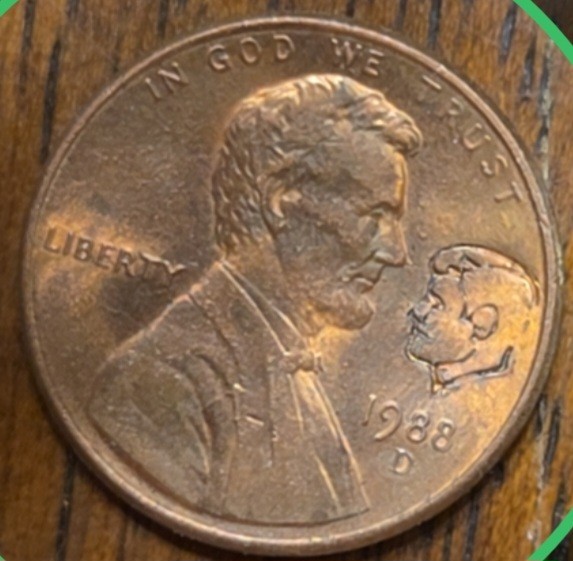 1988-D Lincoln Cent w/JFK