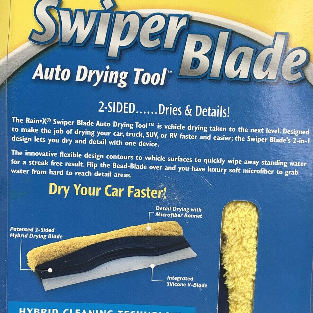 Rain X Swiper Blade Auto Drying Tool Squeegee Blade Microfiber Cloth Polishing
