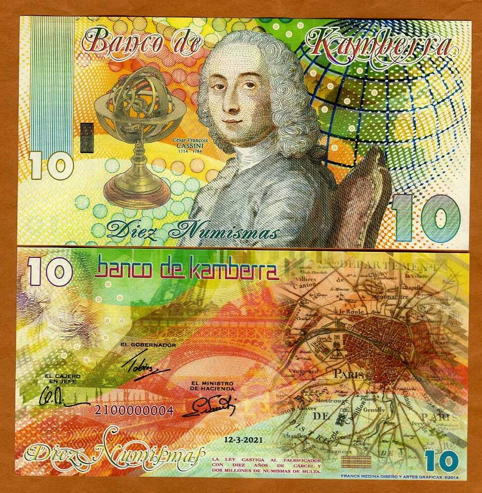 Kamberra, 10 Numismas, 2021, UNC CASSINI, Commemorative