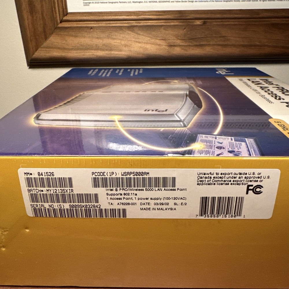 INTEL PRO / WIRELESS 5000 LAN ACCESS POINT, 5 GHz, 54 Mbps