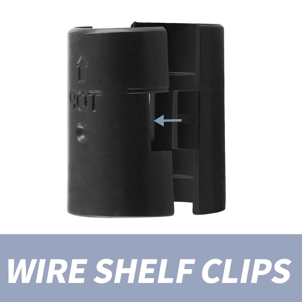Bivethoi 72 Pack Wire Shelf Clips for 1 Inch Post, Split Shelving Sleeves Rep...