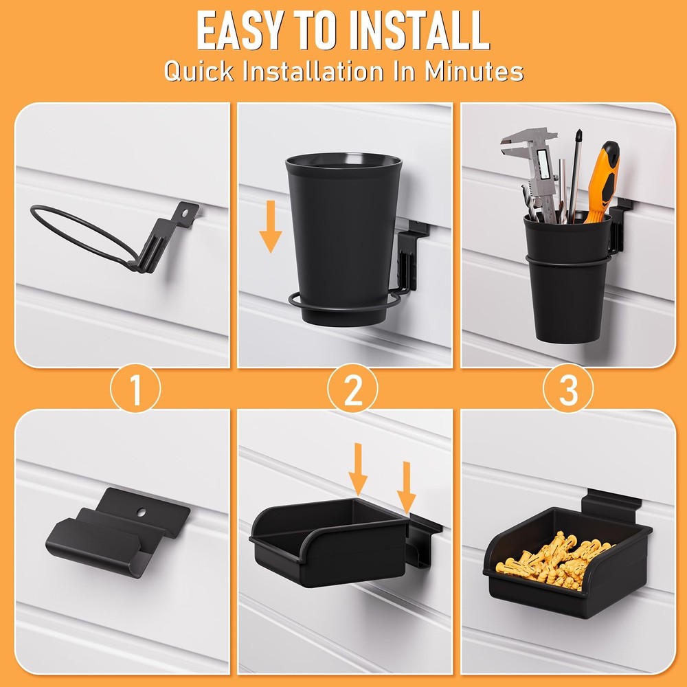 INCLY 30PCS Slatwall Accessories Set with Baskets, Hooks,...