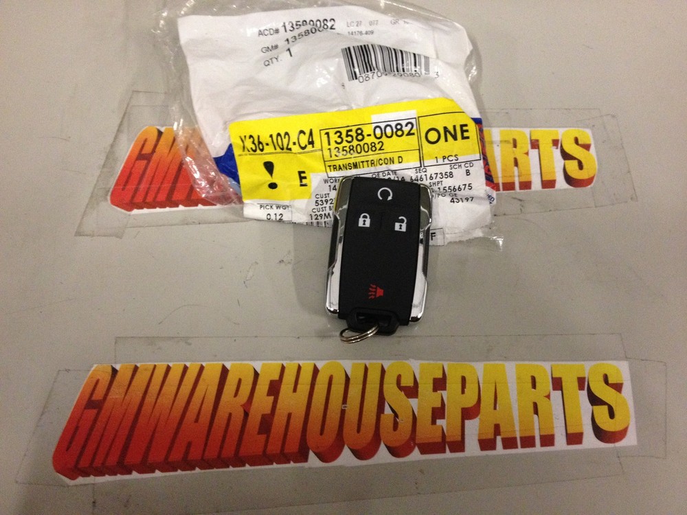 2014-2015 SIERRA KEYLESS ENTRY REMOTE WITH REMOTE START NEW GM # 13580082