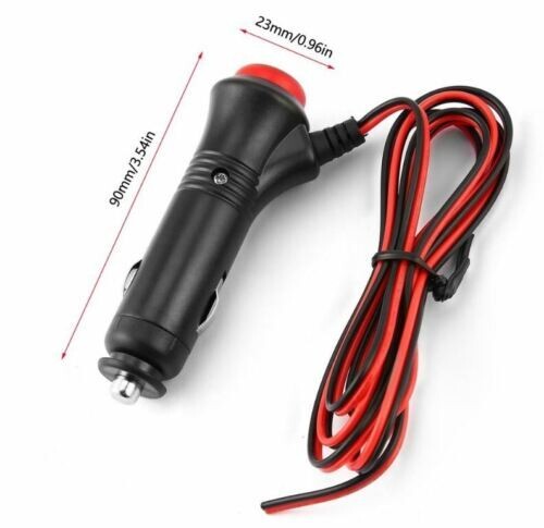 12V-24V 3FT 3A Car Cigarette Lighter Socket Plug Connector Red On/Off Switch