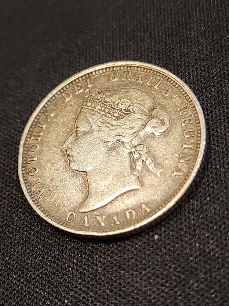 1882H Canada 25 Cents Silver Coin