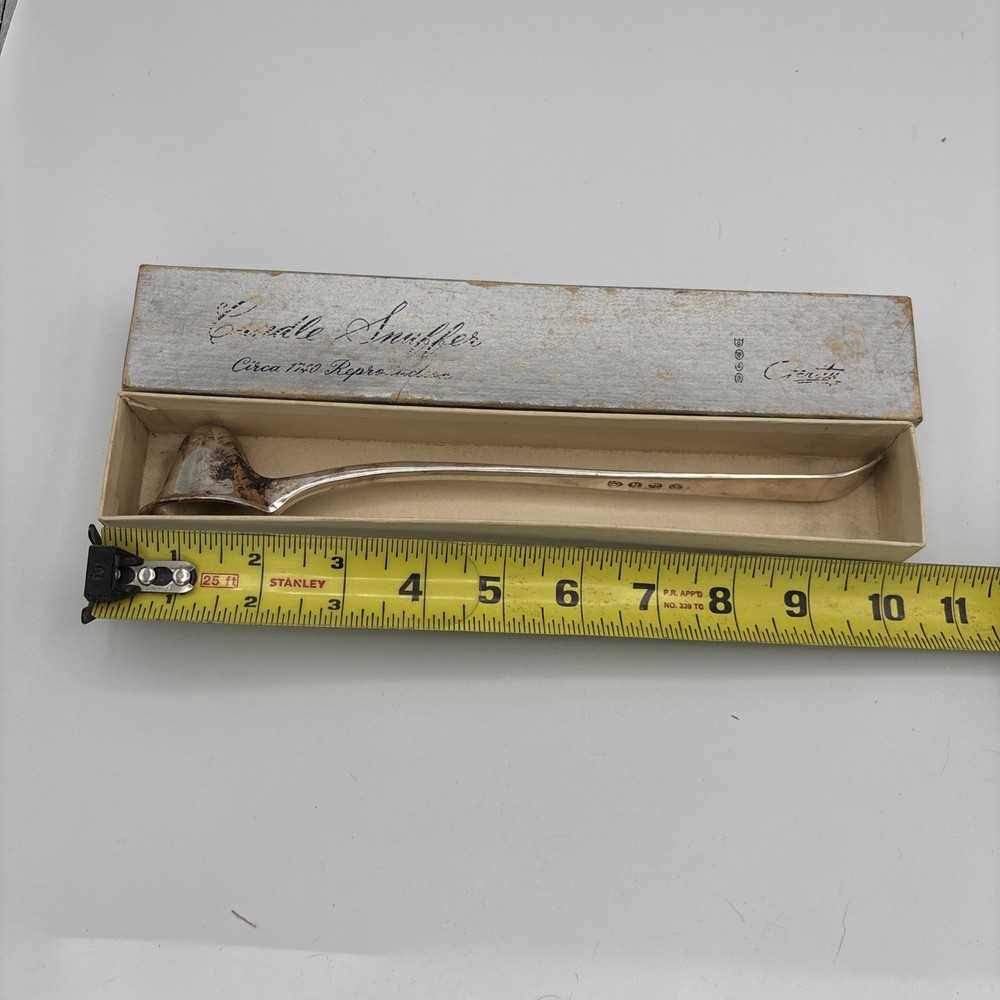 Vintage Silverplate Gerity Candle Snuffer 10"