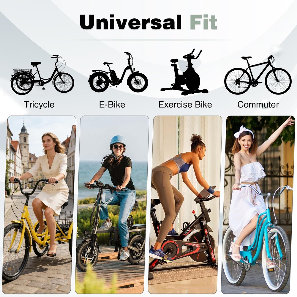 FOMAS Bike Saddle with Backrest Black (Adjustable)