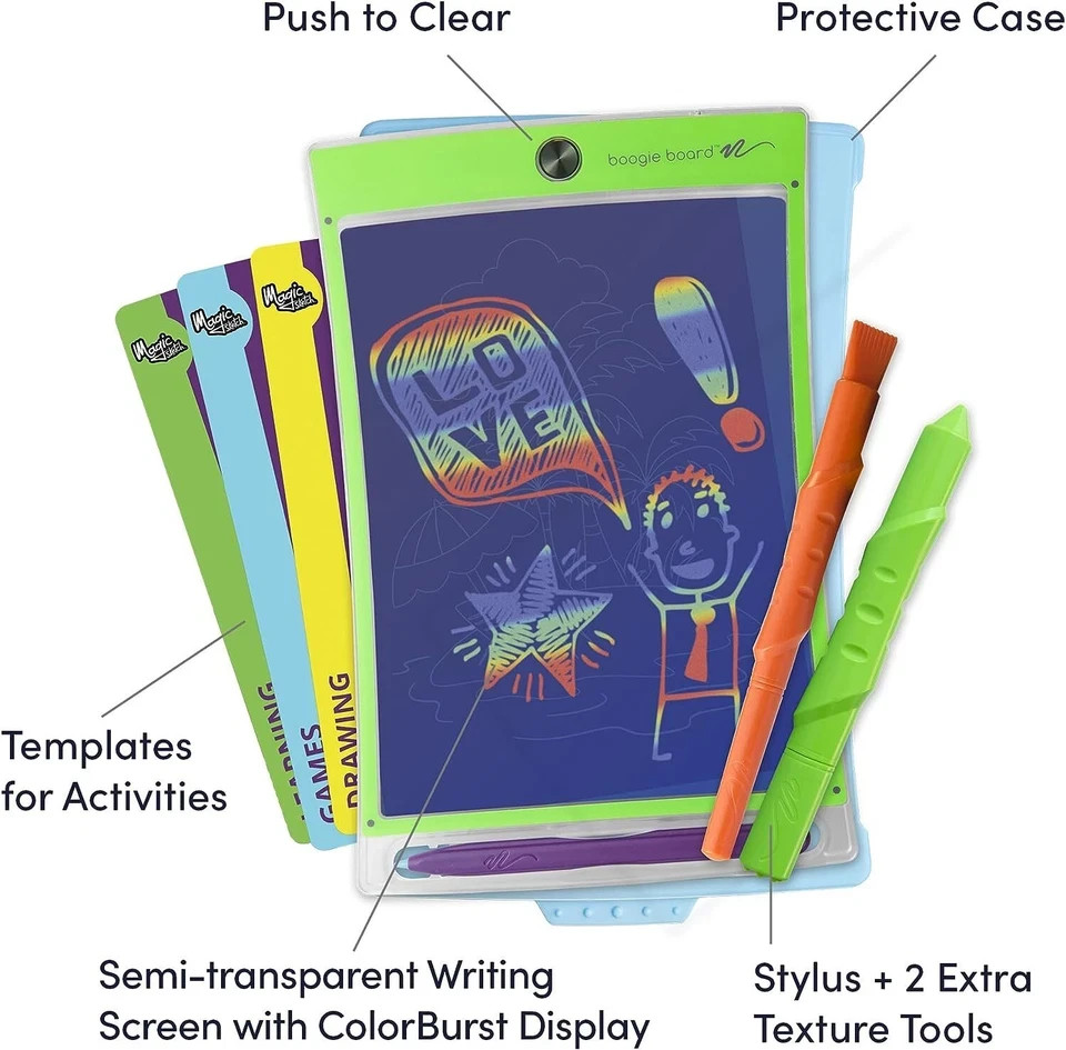 Boogie Board Magic Sketch Creativity Kit w/ Case – Lot of 2 Complete Sets Tested
