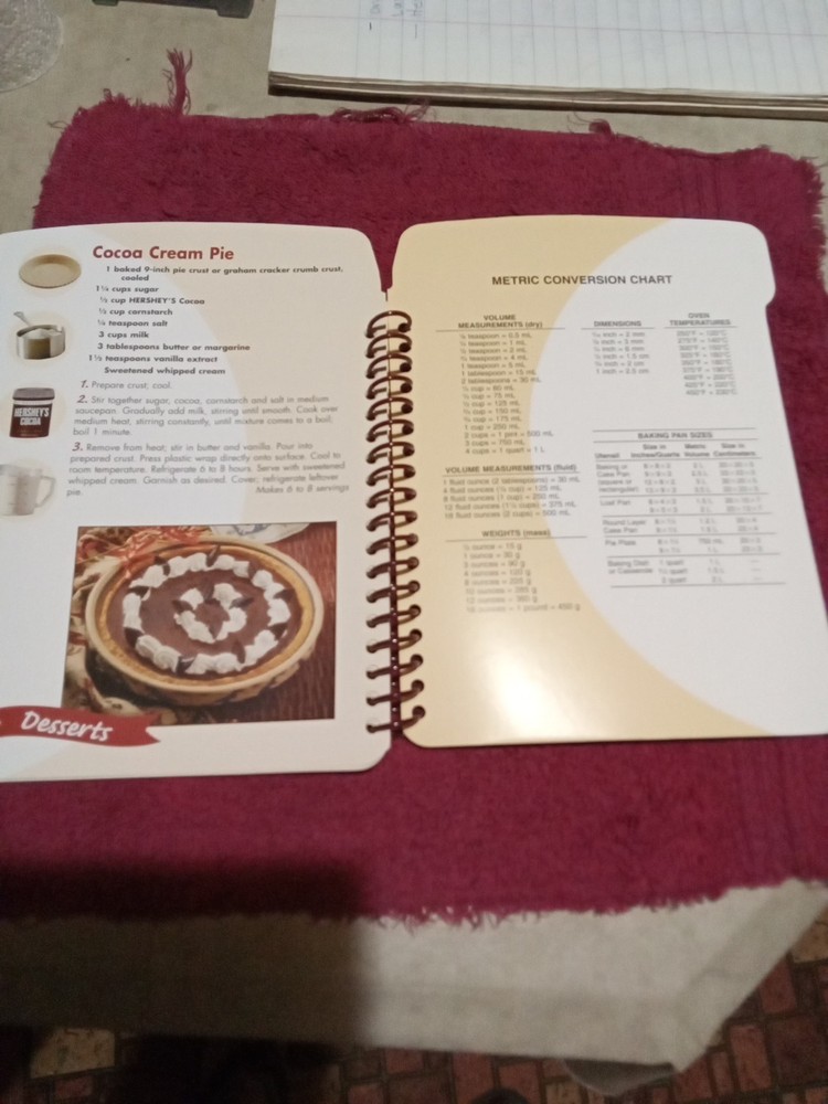 Hersheys Cocoa Recipe Collection,NOS