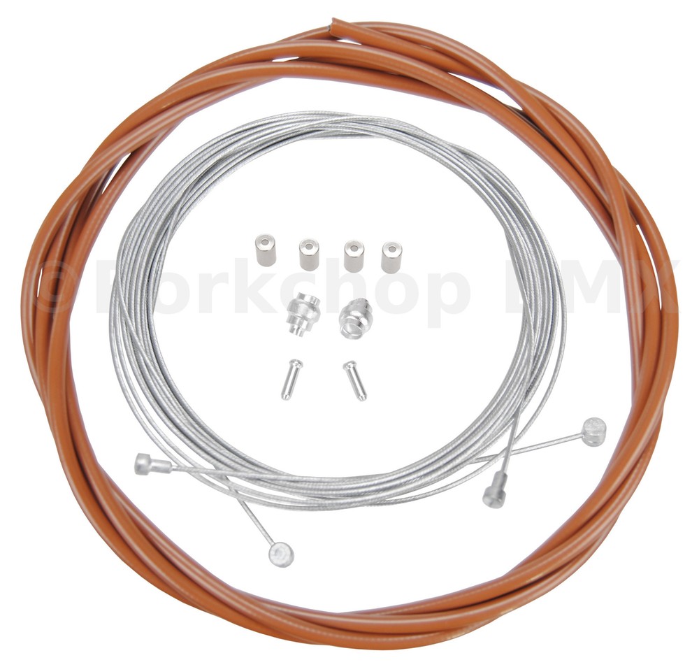 Bicycle Brake Cable Kit for Drop Bar Road - SADDLE BROWN