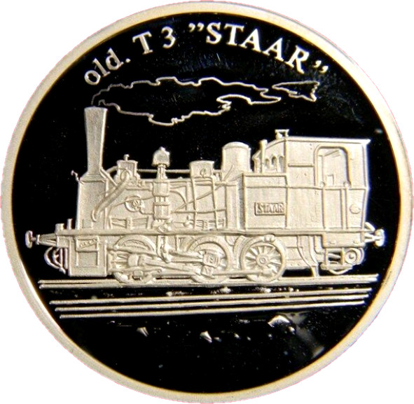 Old T 3 "Staar" .999 Silver Proof Railway Medal (01002)