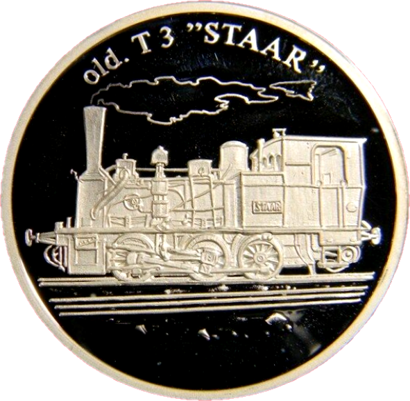 Old T 3 "Staar" .999 Silver Proof Railway Medal (01002)